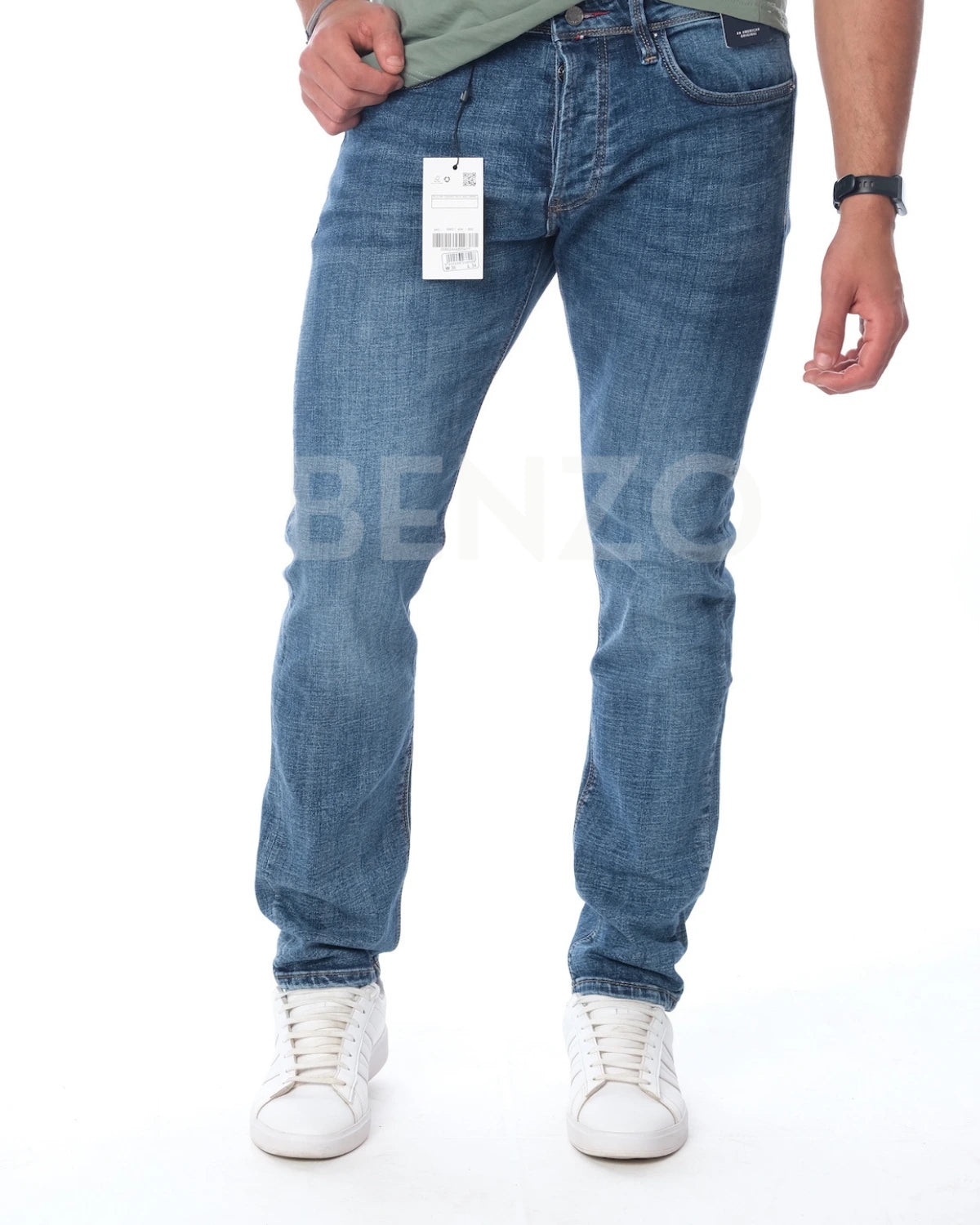 TM - Jean Homme Slim Fit Bleu Délavé Classique