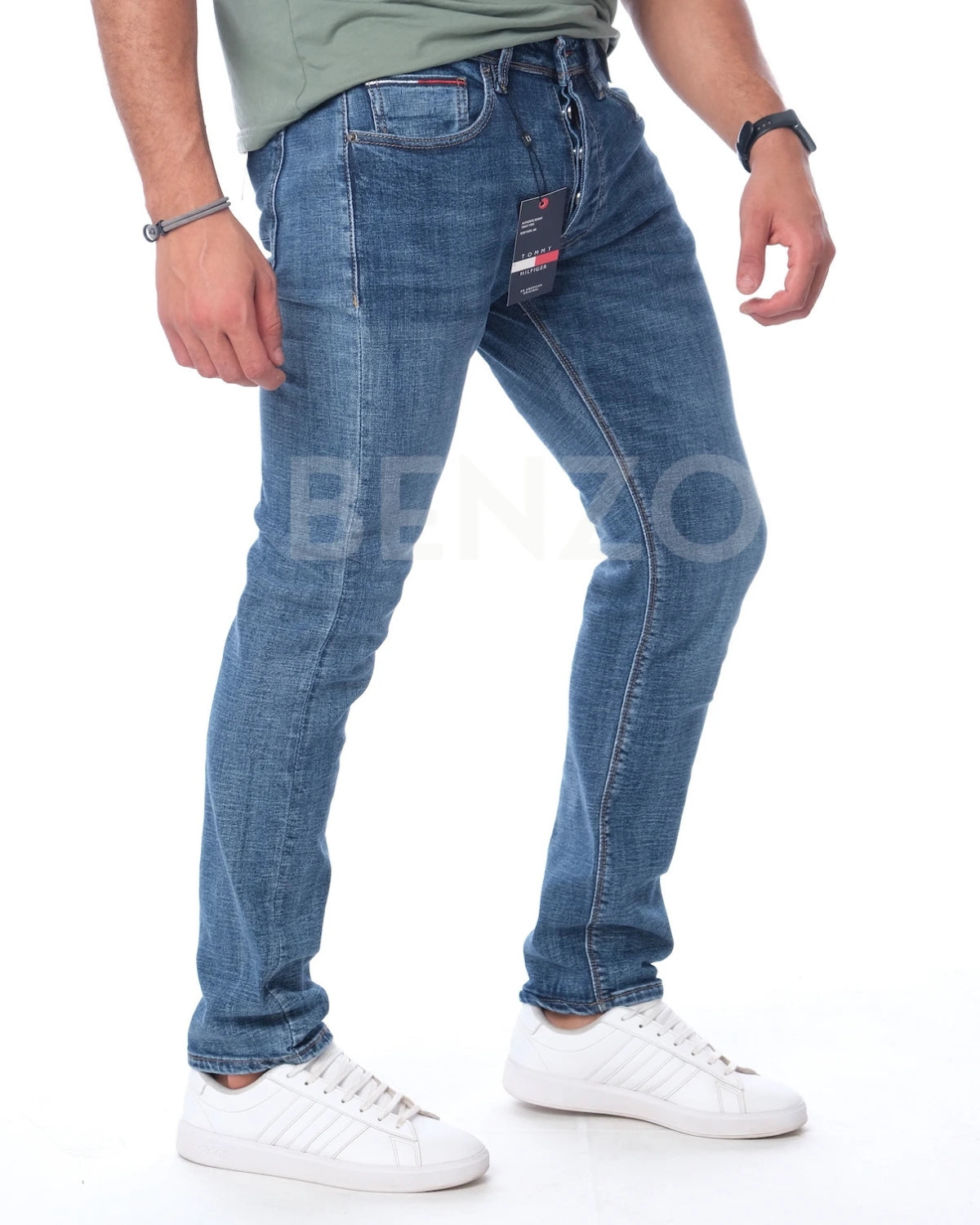 TM - Jean Homme Slim Fit Bleu Délavé Classique