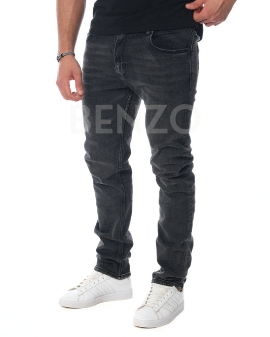 HB Jeans Homme Regular Noir délavé