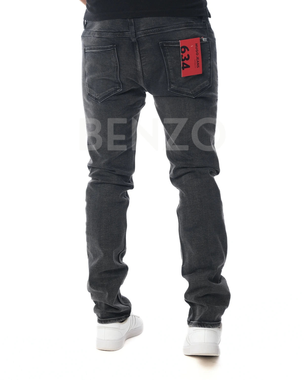 HB Jeans Homme Regular Noir délavé